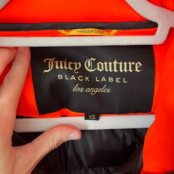 Juicy Couture Bright Orange Puffer Black Label - Picture 5 of 7
